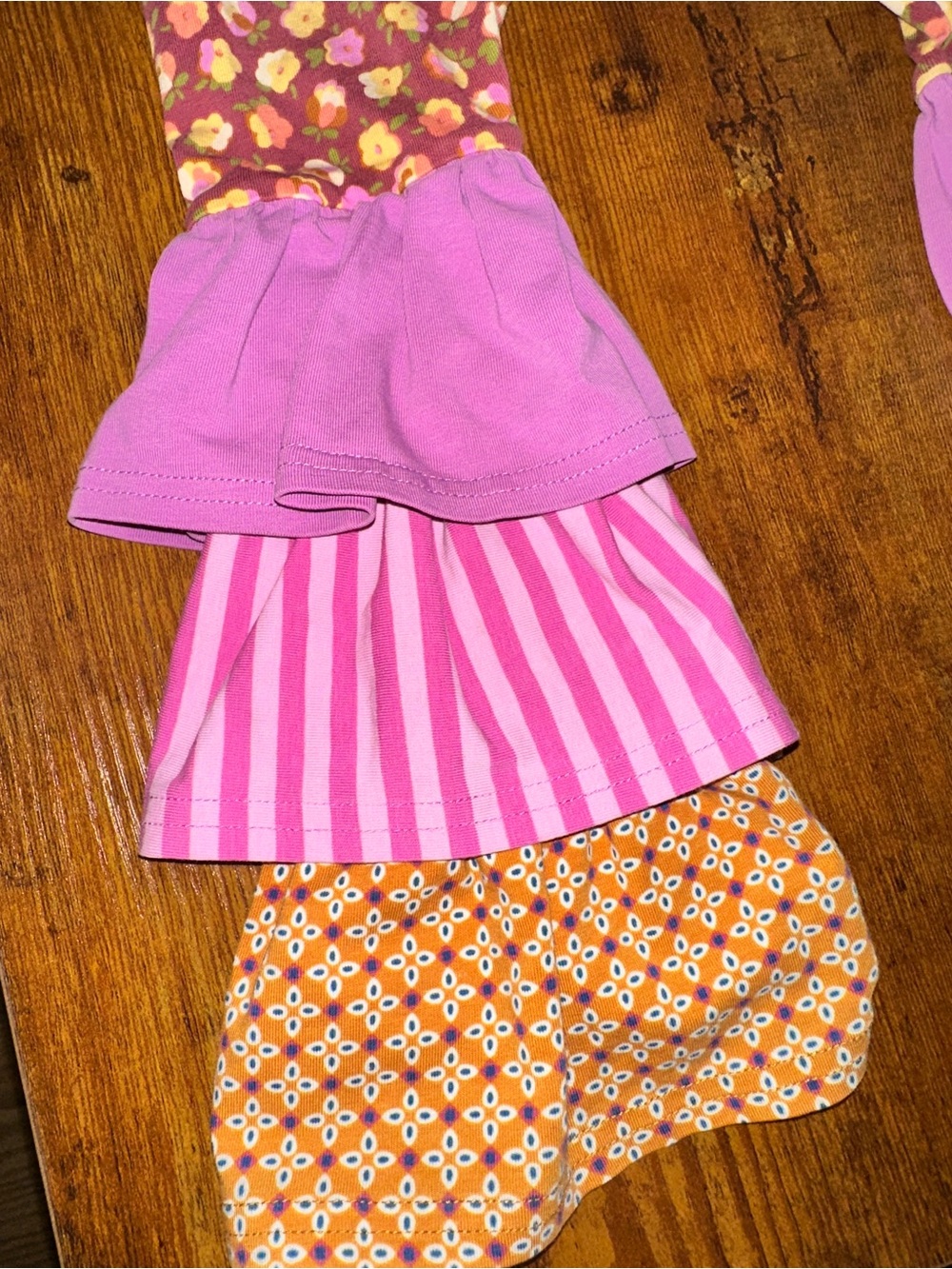Matilda Jane Purple-Pink Floral Ruffle Leggings - Picture 2 of 5